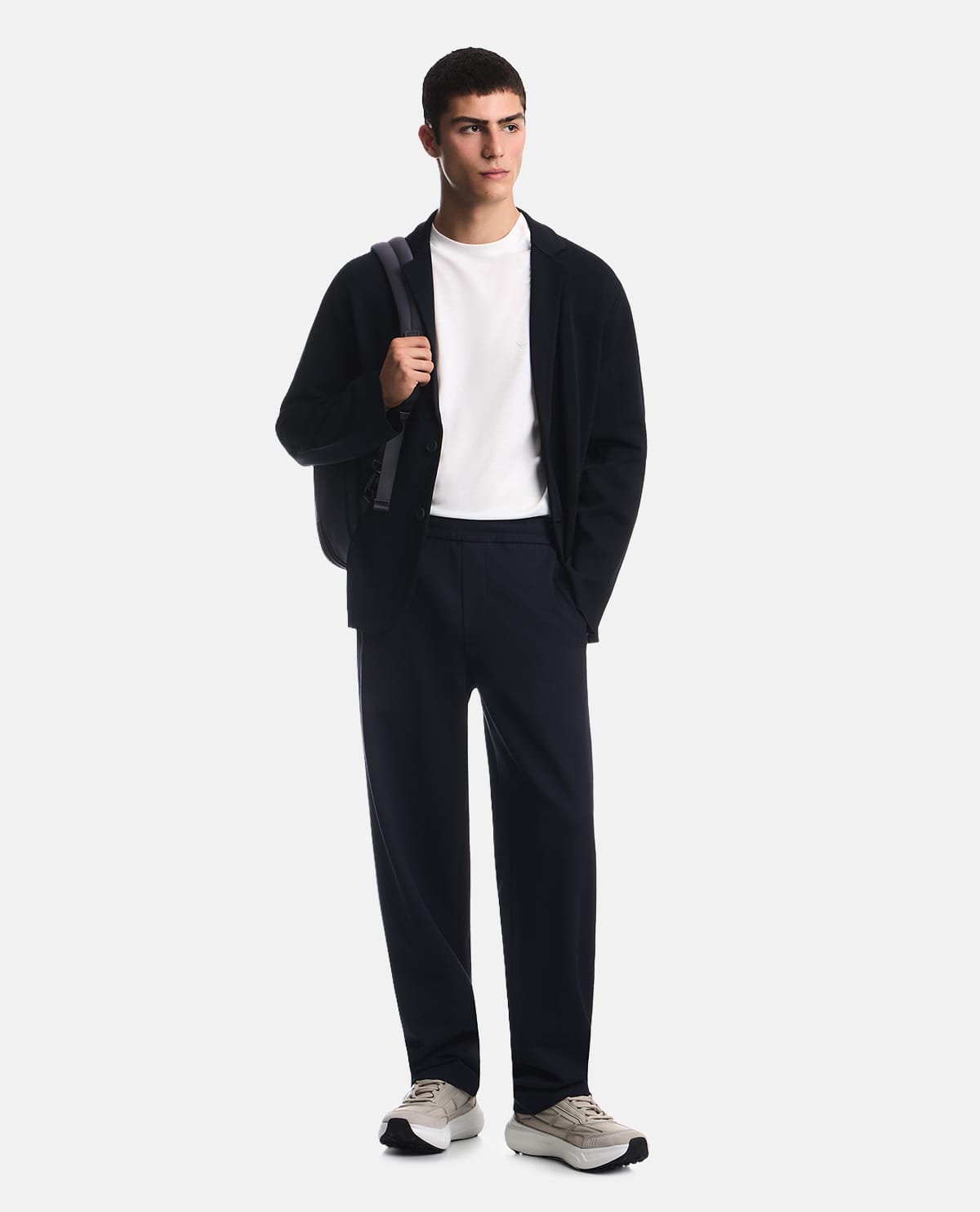 Áo blazer tay dài phối hàng khuy đơn