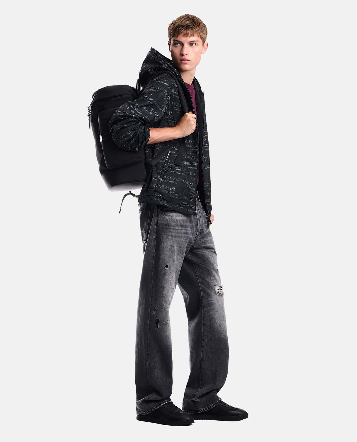 Áo khoác blouson phối mũ trùm