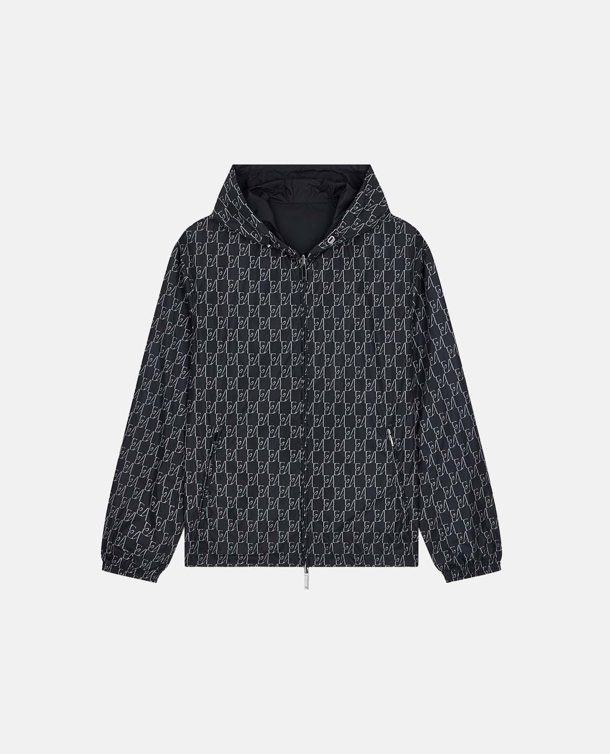 Áo khoác blouson phối mũ trùm