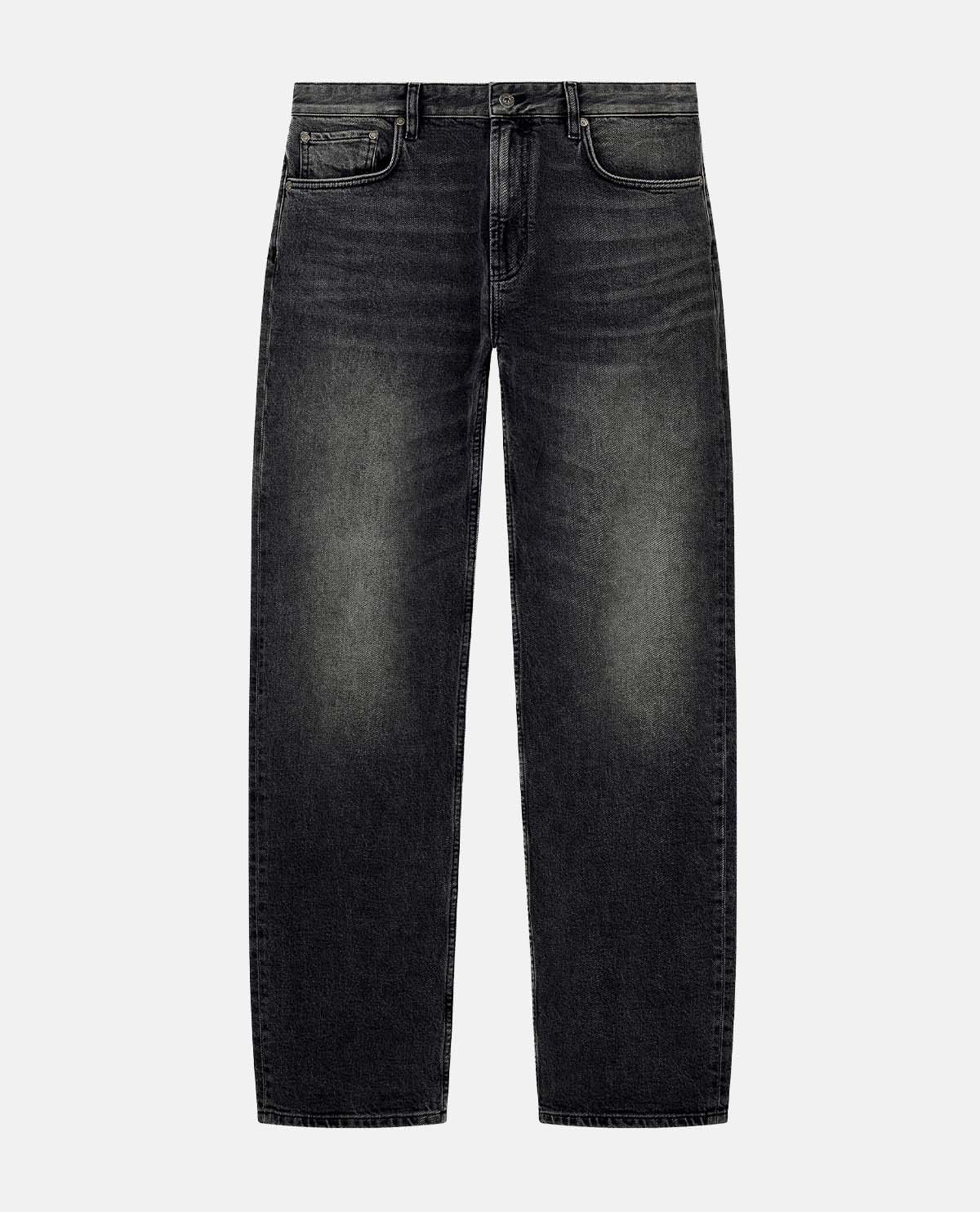 Quần jeans pha cotton ống suông thiết kế 5 túi