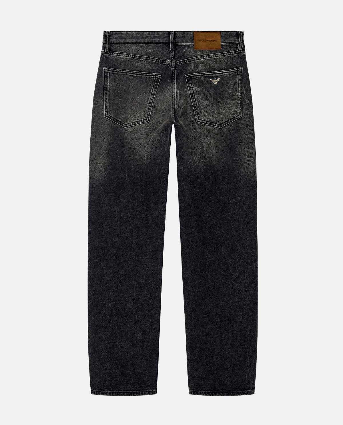 Quần jeans pha cotton ống suông thiết kế 5 túi