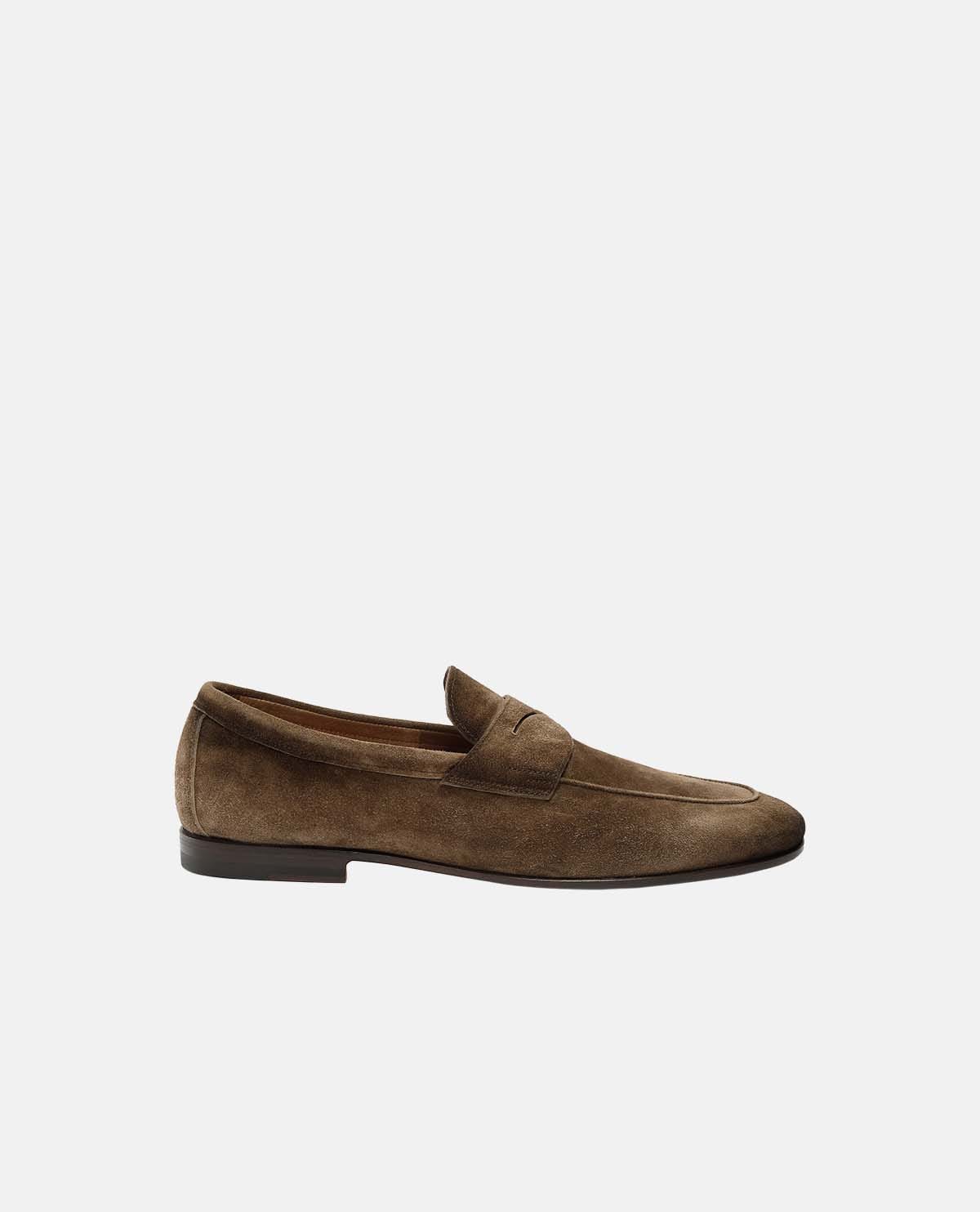 Giày penny loafer da lộn Carlo