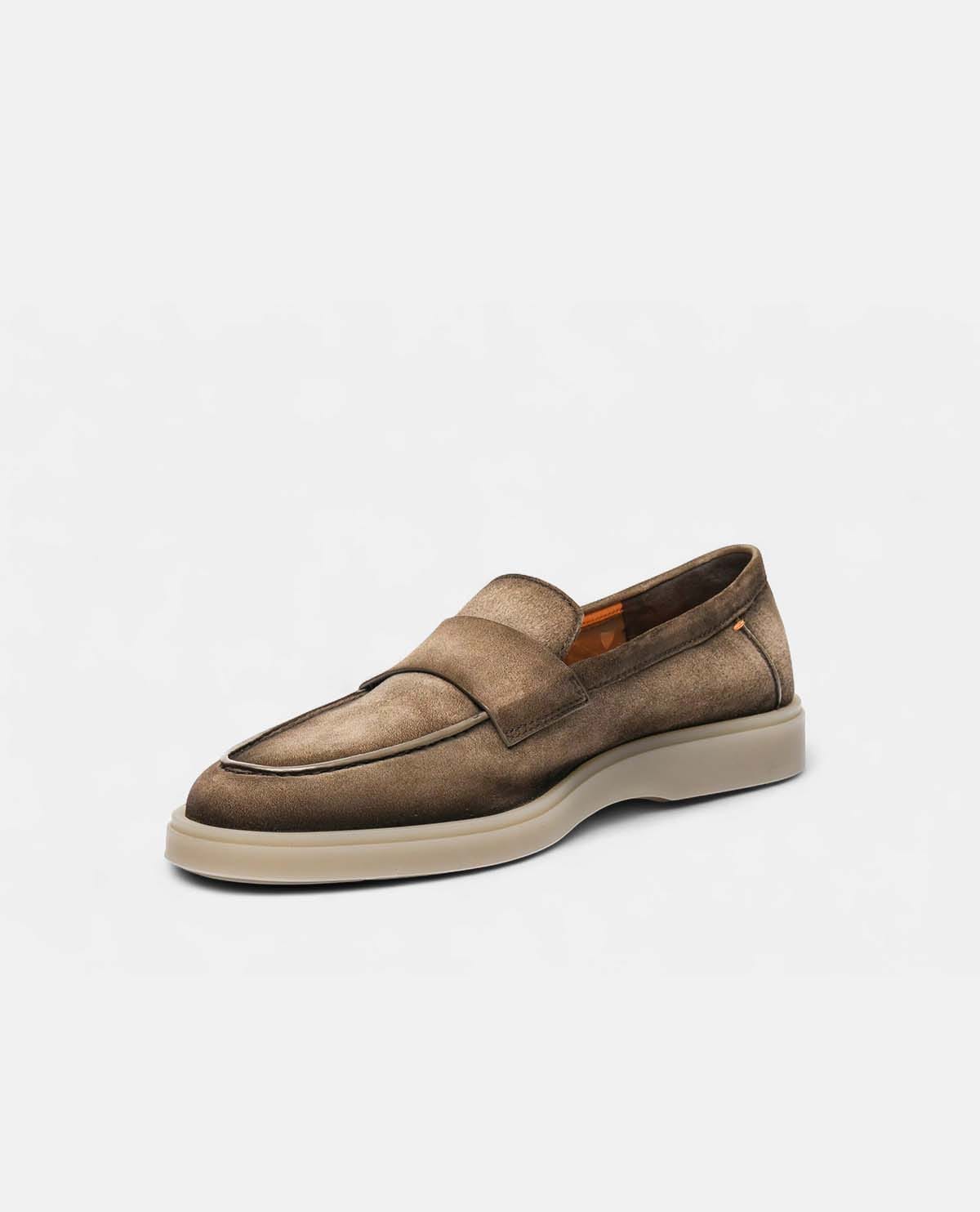 Giày penny loafer da lộn