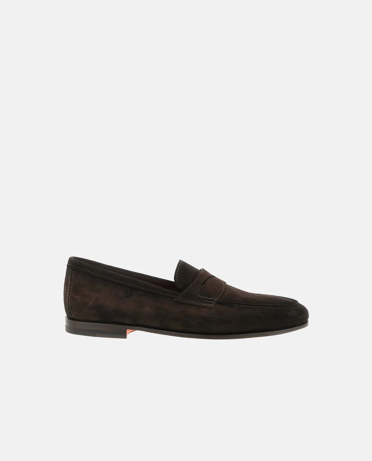 Giày penny loafer da lộn Carlo