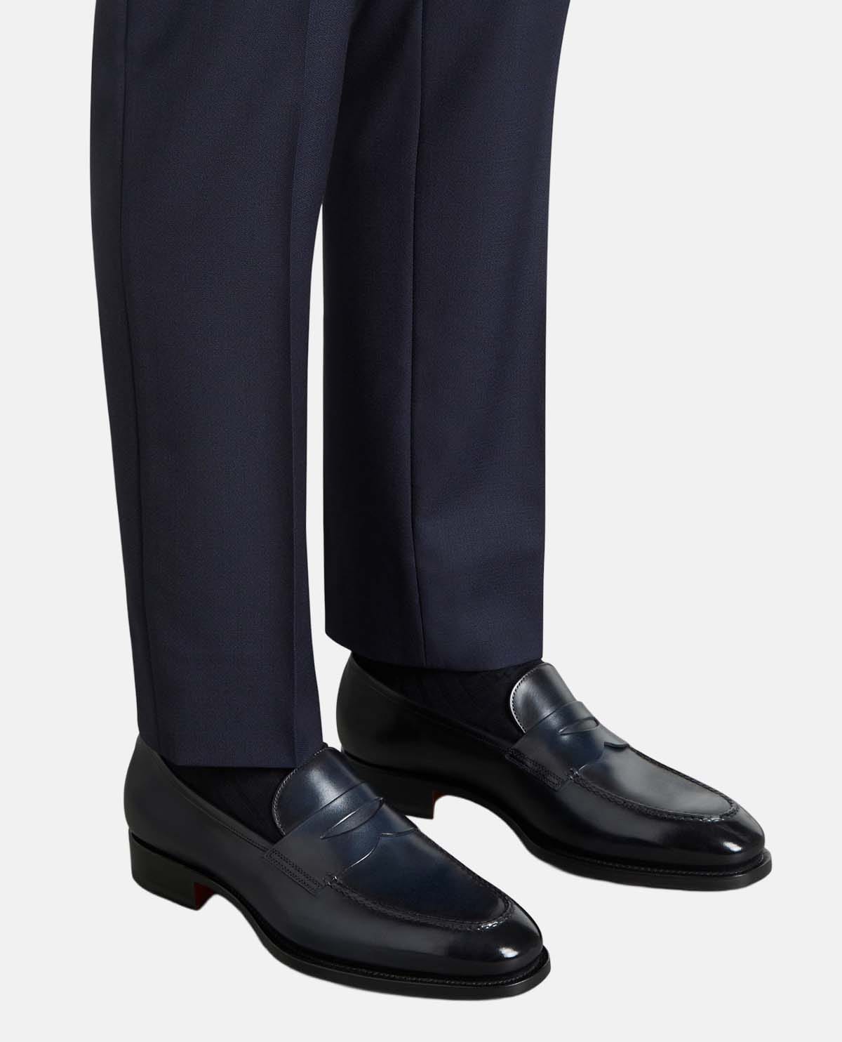Giày penny loafer da