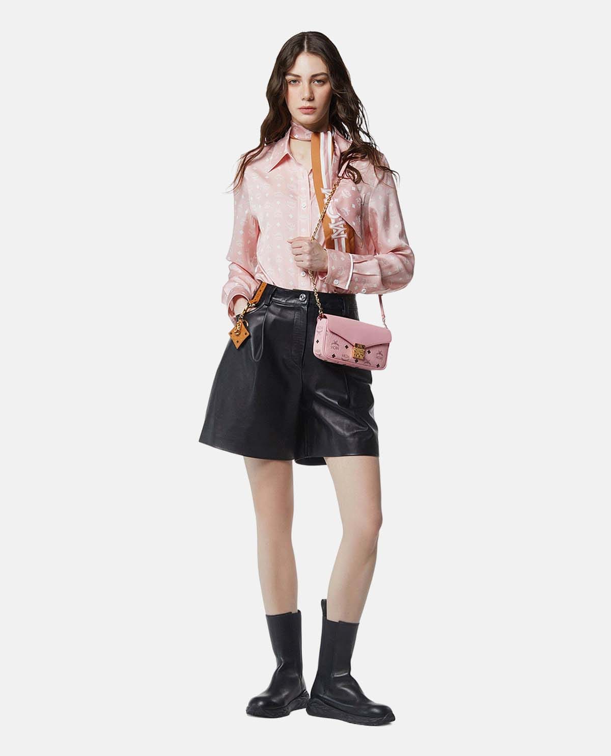 Túi đeo chéo Tracy mini họa tiết Visetos phối da