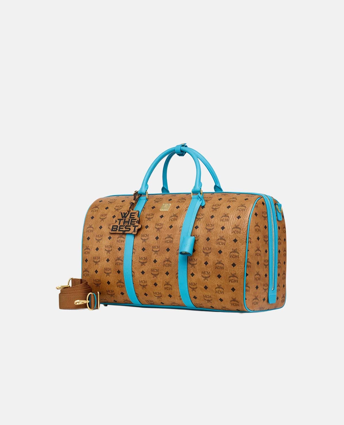 Túi weekender MCM x We The Best họa tiết Visetos