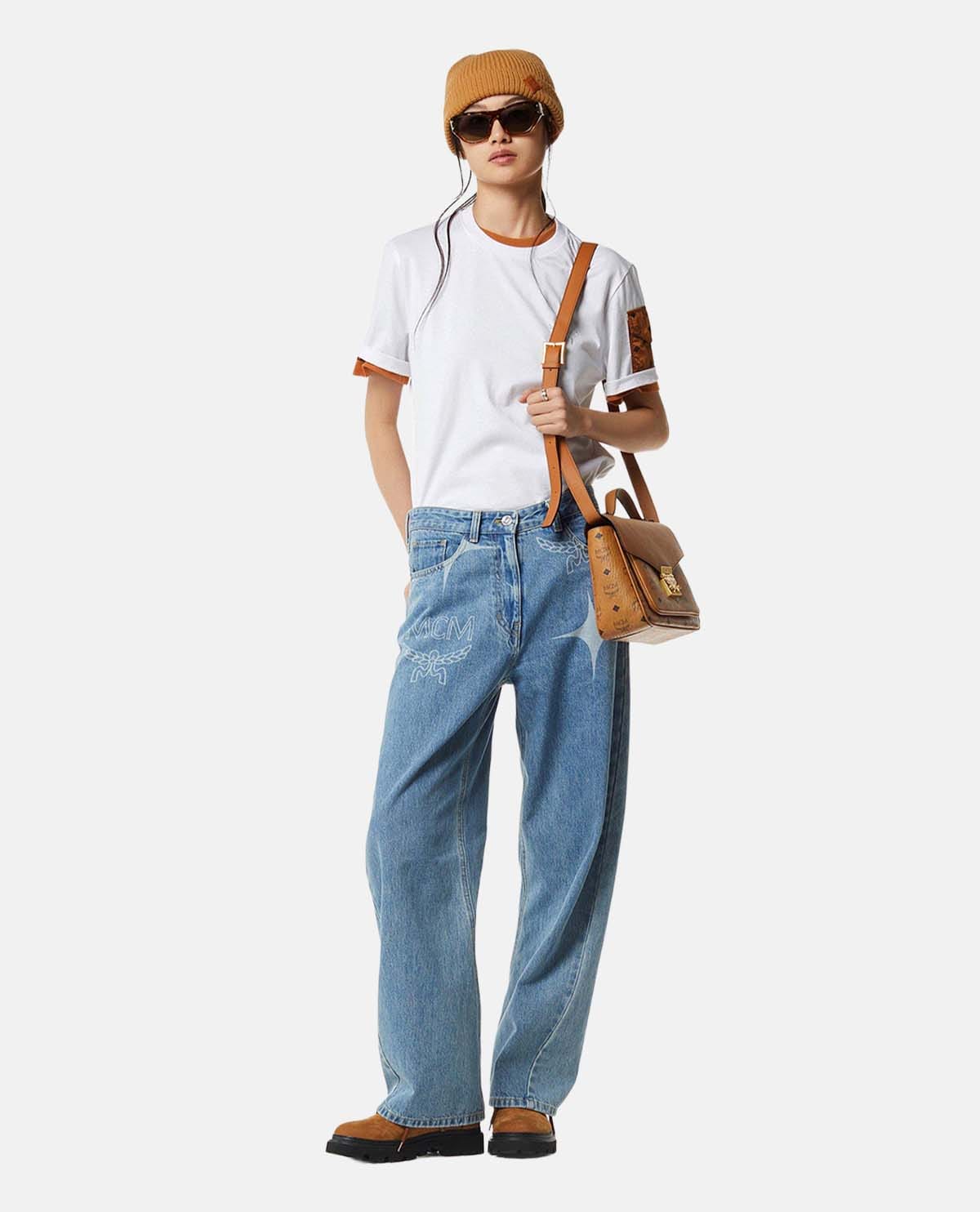 Túi satchel Tracy cỡ nhỏ họa tiết Visetos phối da