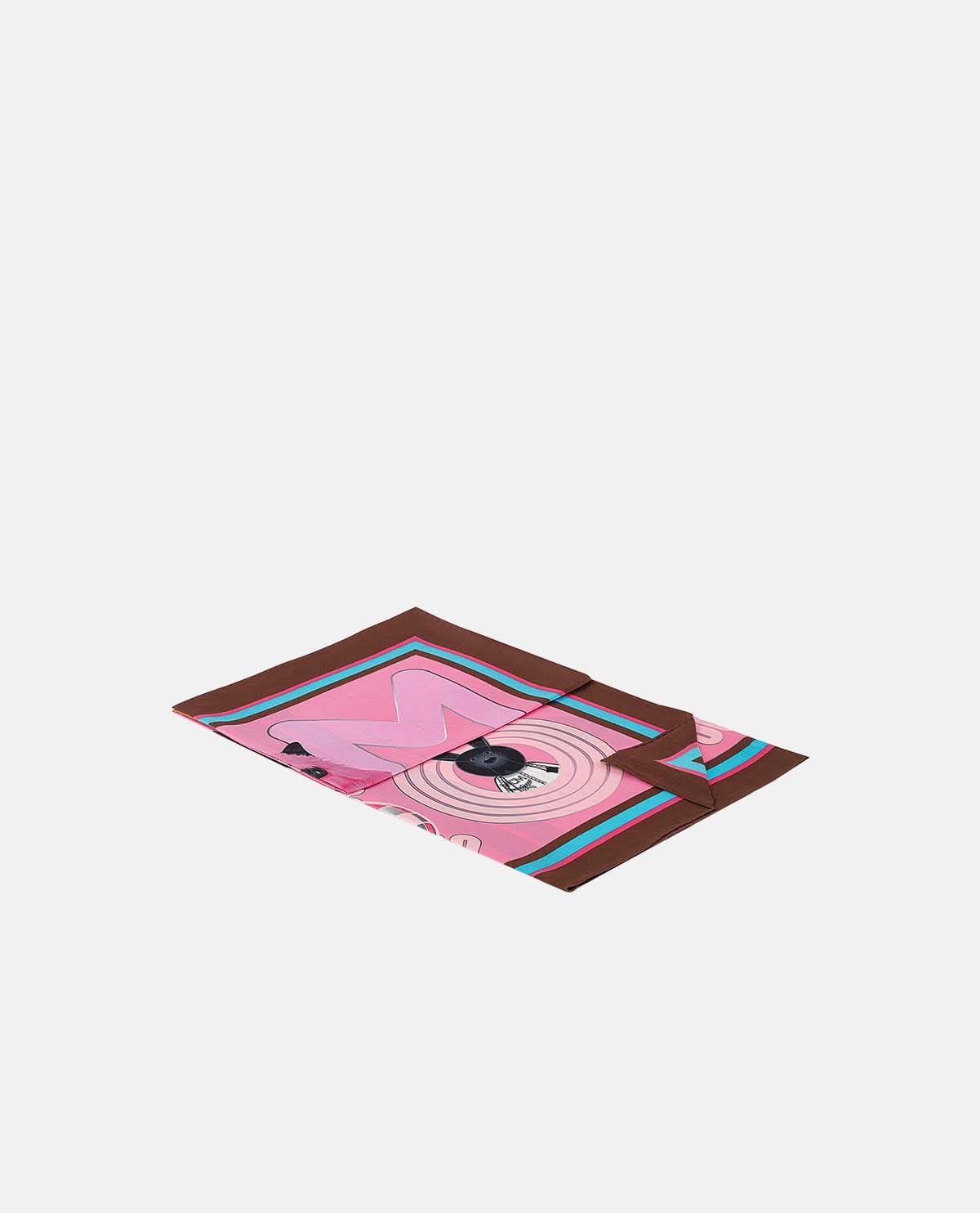 Khăn lụa họa tiết Character Disco 90 x 90 cm