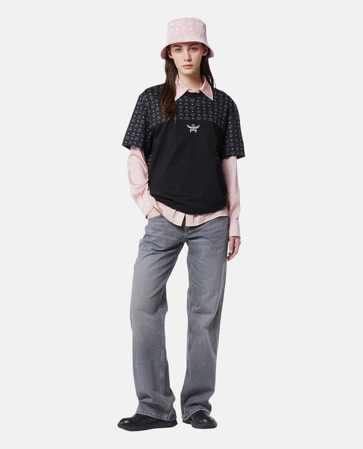Áo thun cotton hữu cơ họa tiết monogram