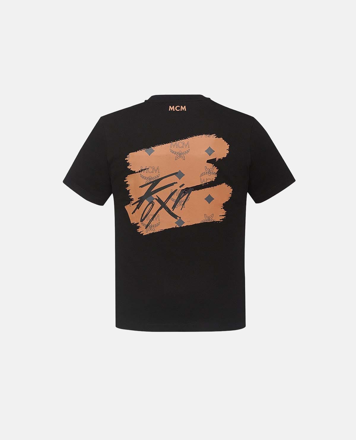 Áo thun tay ngắn phối logo MCM X ATEEZ with MINGI