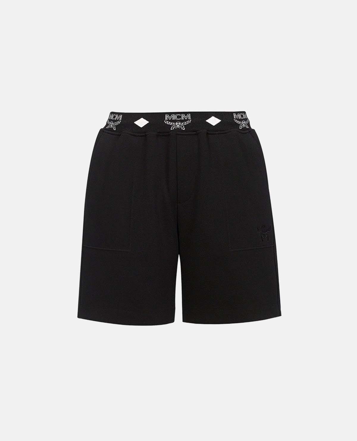 Quần short lưng thun phối logo Essential