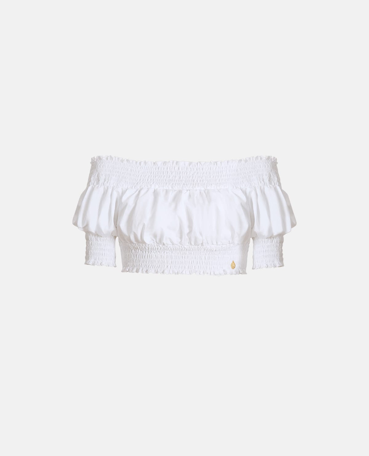 Áo kiểu poplin trễ vai