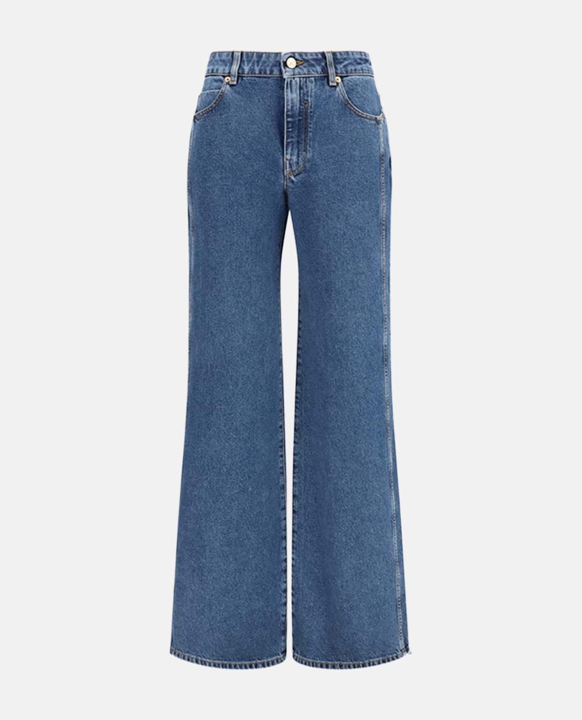 Quần jeans 5 túi ống rộng