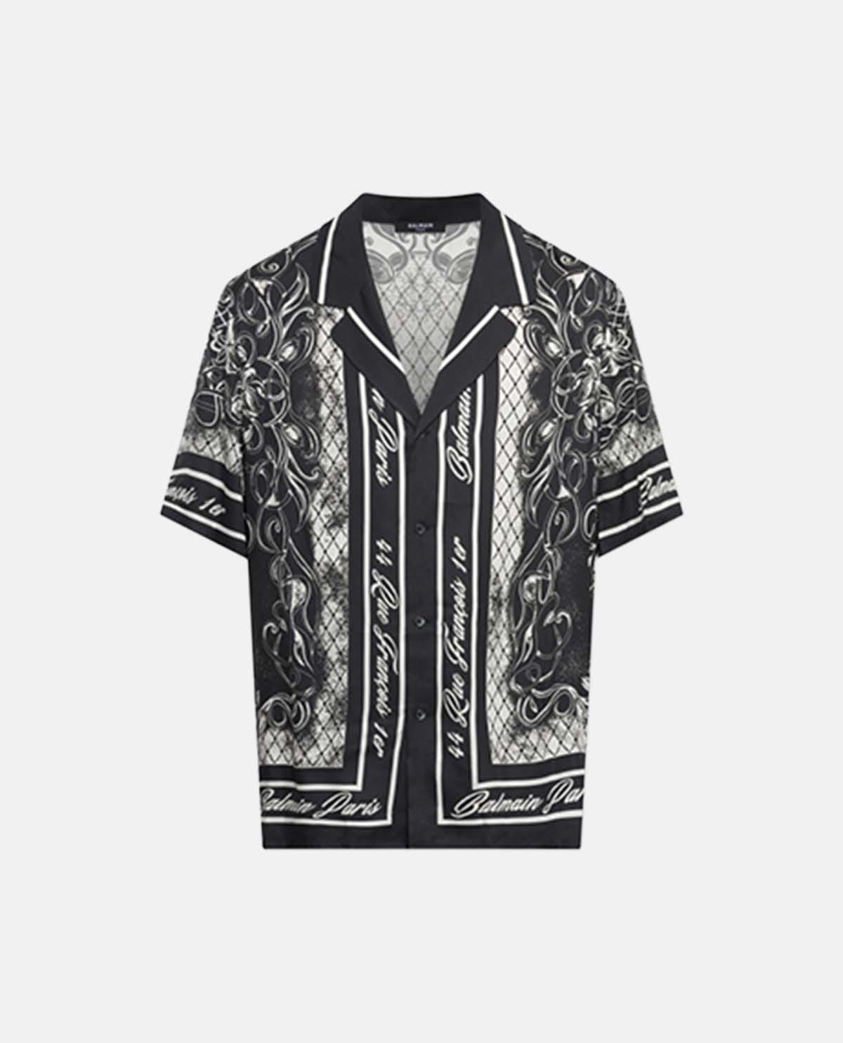 Áo sơ mi pyjama tay ngắn họa tiết Foulard