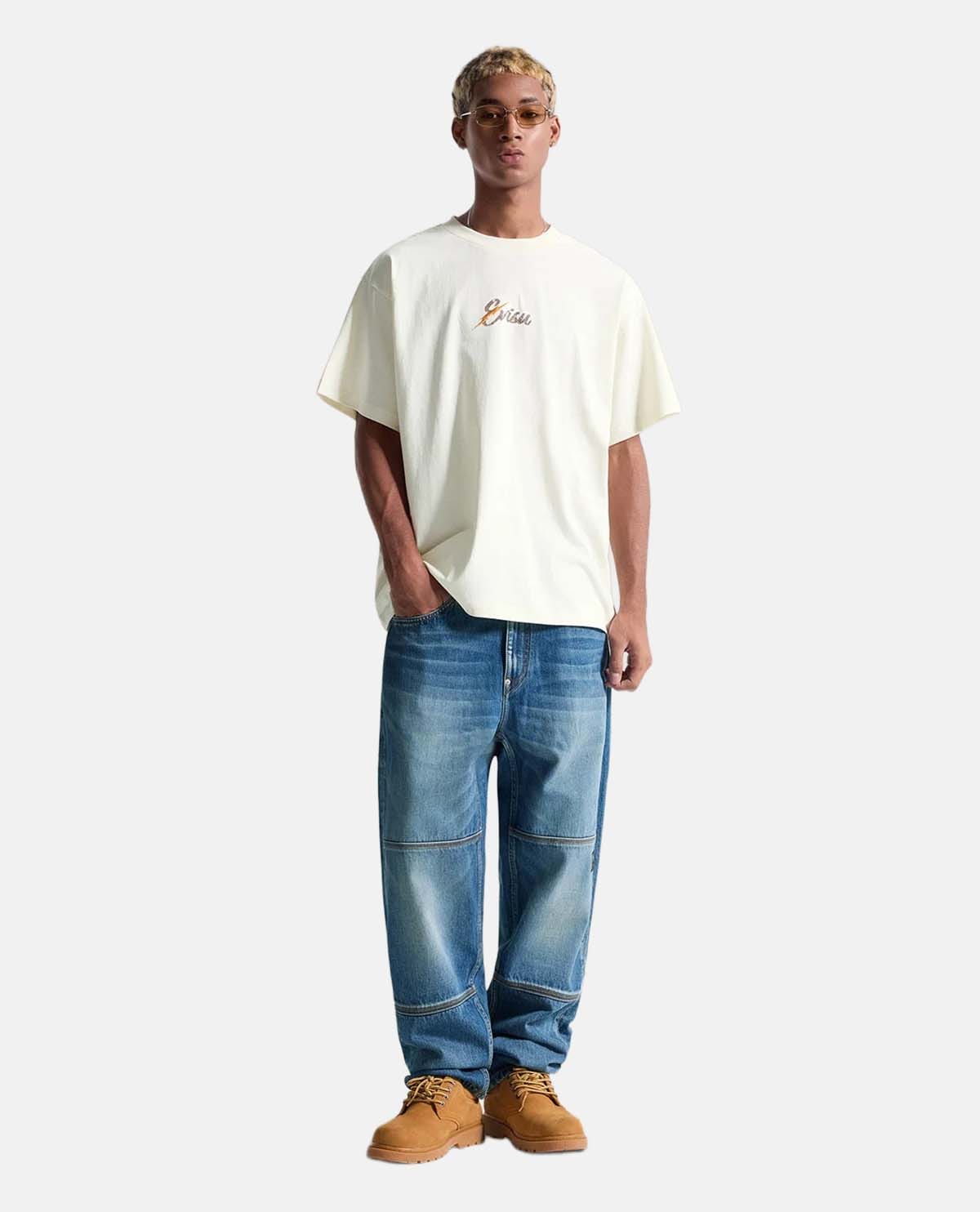 Quần jeans ống suông họa tiết Flaming Daicock