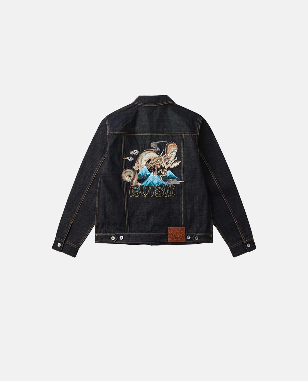 Áo khoác denim thêu họa tiết Flying Dragon