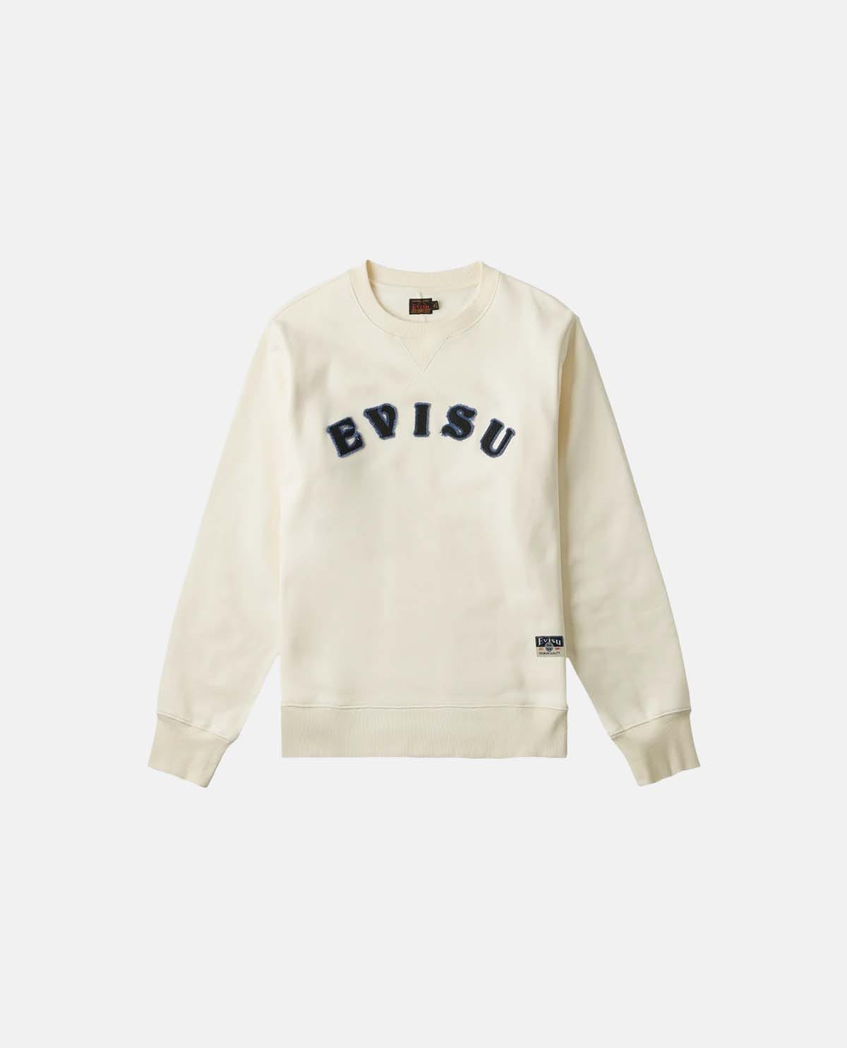 Áo nỉ tay dài thêu logo Evisu