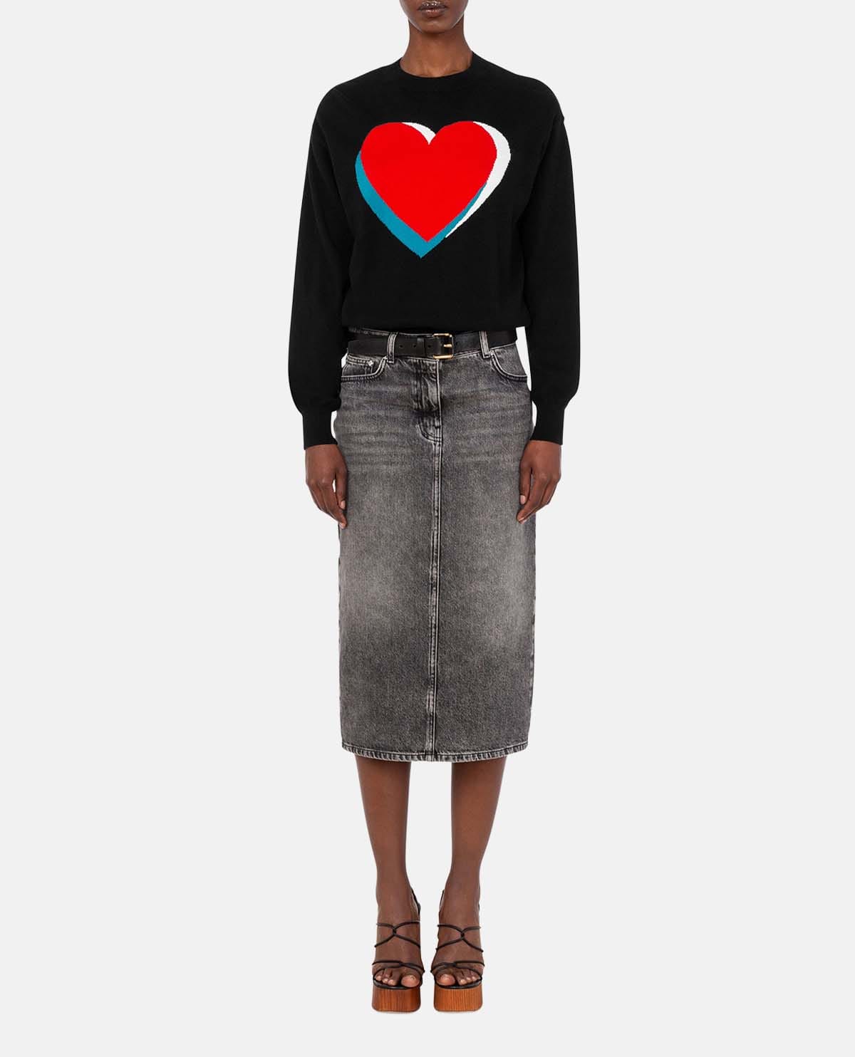 Chân váy midi denim