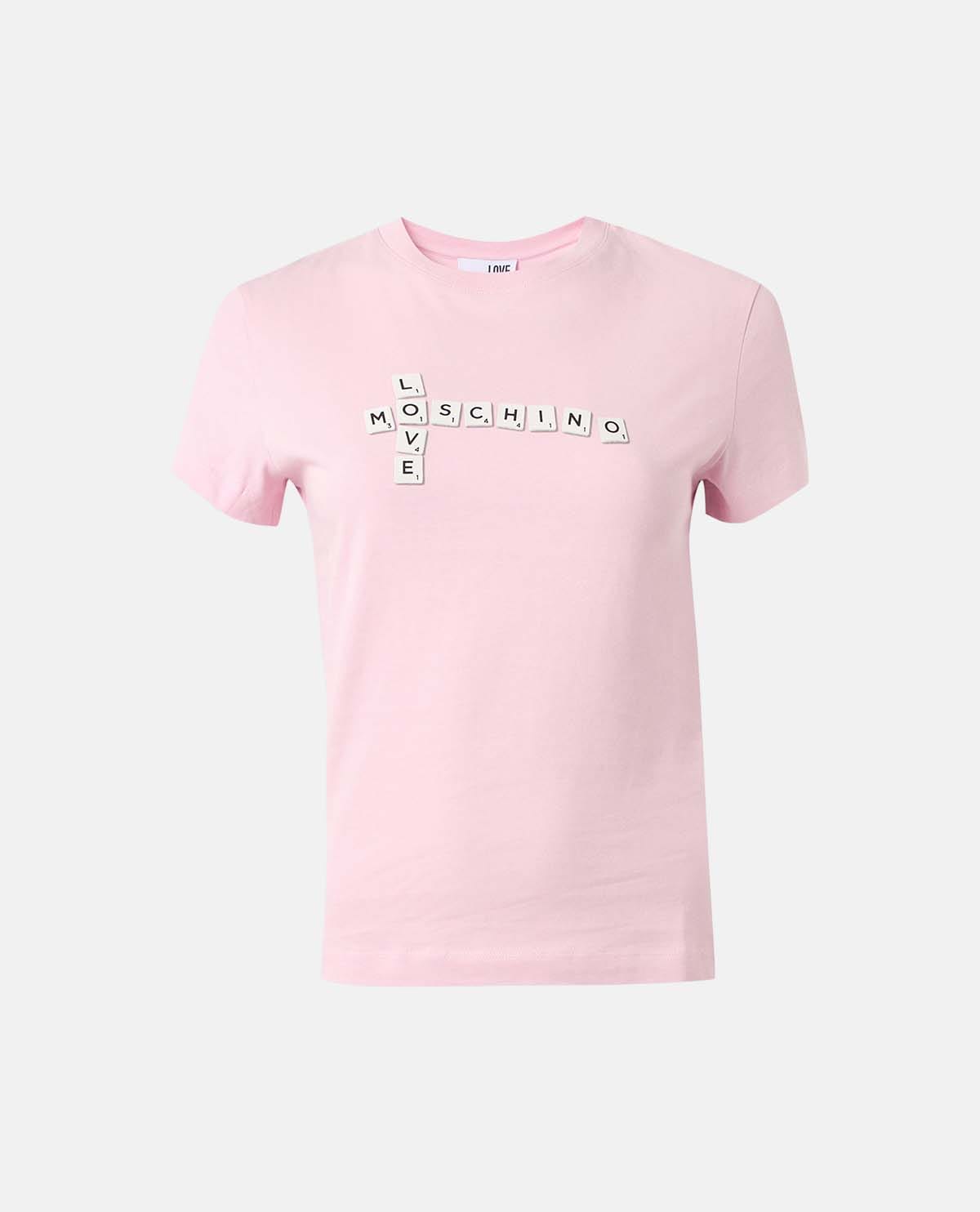 Áo thun cotton tay ngắn phối logo
