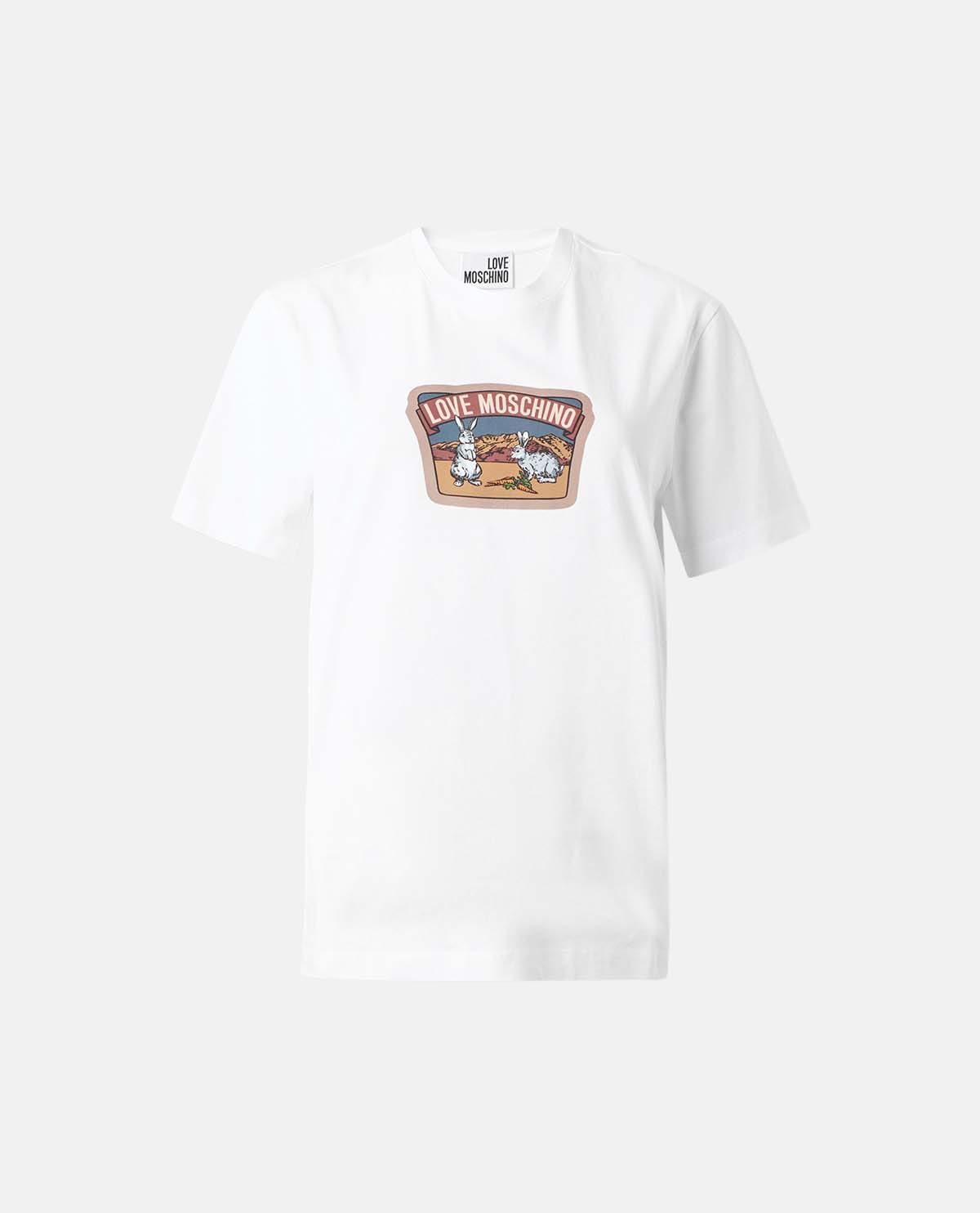Áo thun cotton jersey tay ngắn in họa tiết