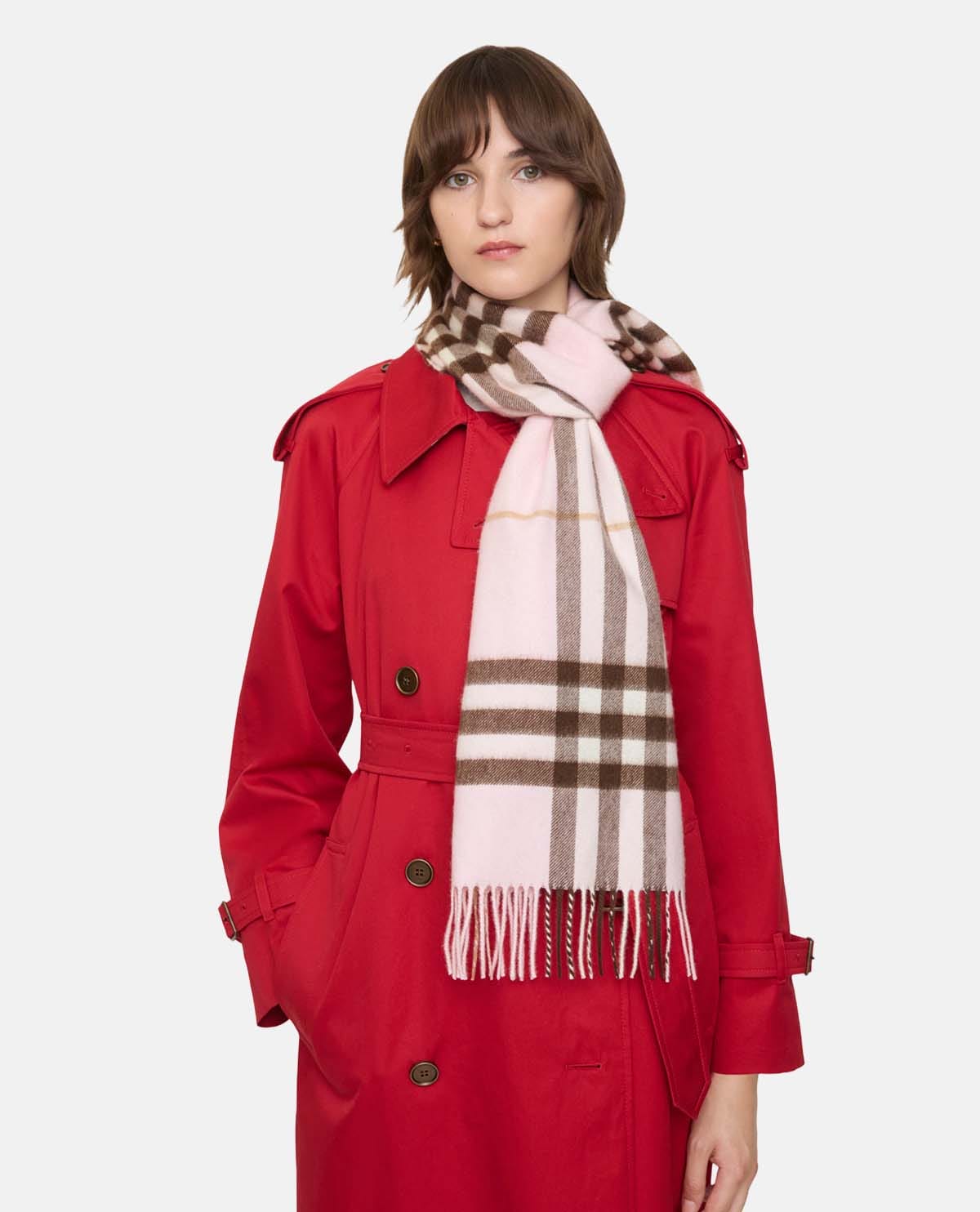 Khăn cashmere họa tiết Burberry Check 168 x 30 cm
