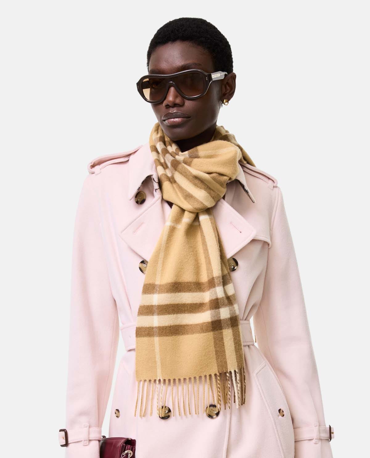 Khăn cashmere họa tiết Burberry Check 168 x 30 cm