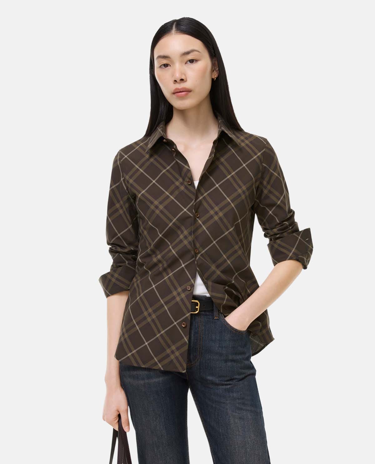 Áo sơ mi cotton tay dài họa tiết House Check