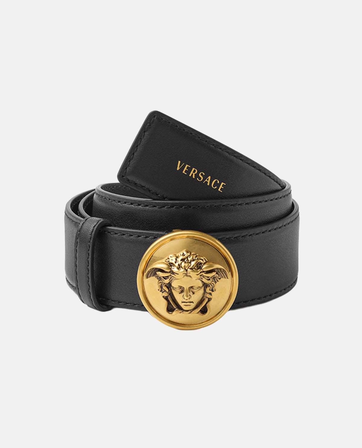 Thắt lưng da mặt khóa Medusa 3.5 cm