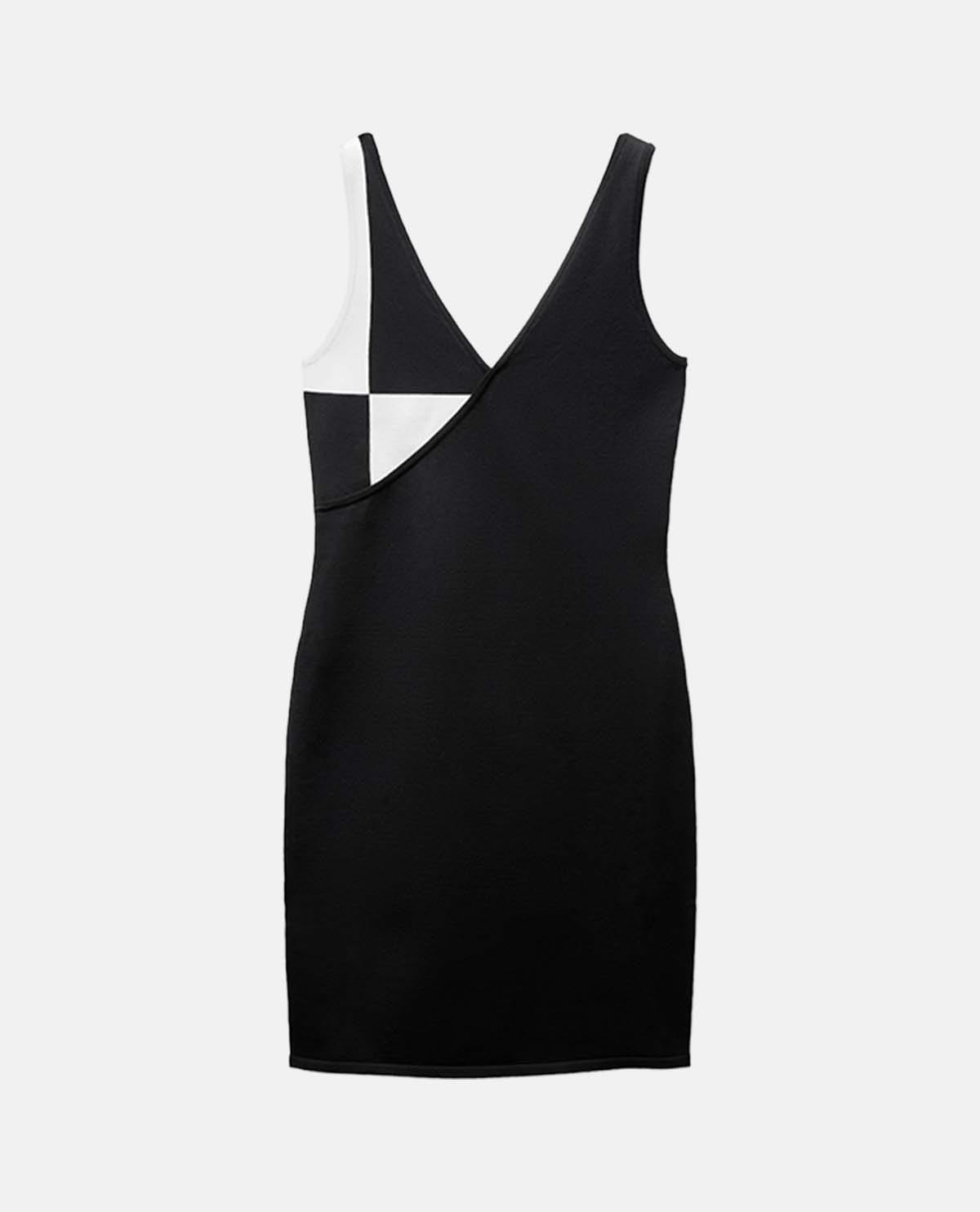 Đầm mini thun gân dáng ôm