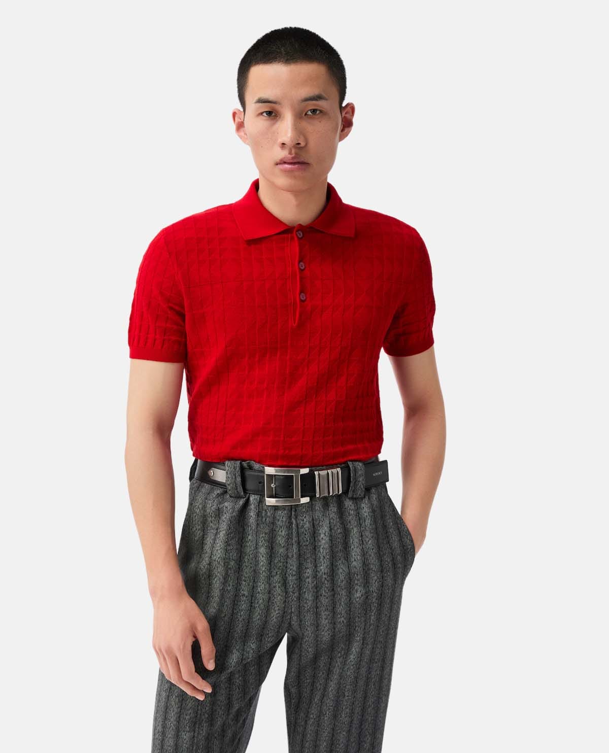 Áo polo dệt kim tay ngắn