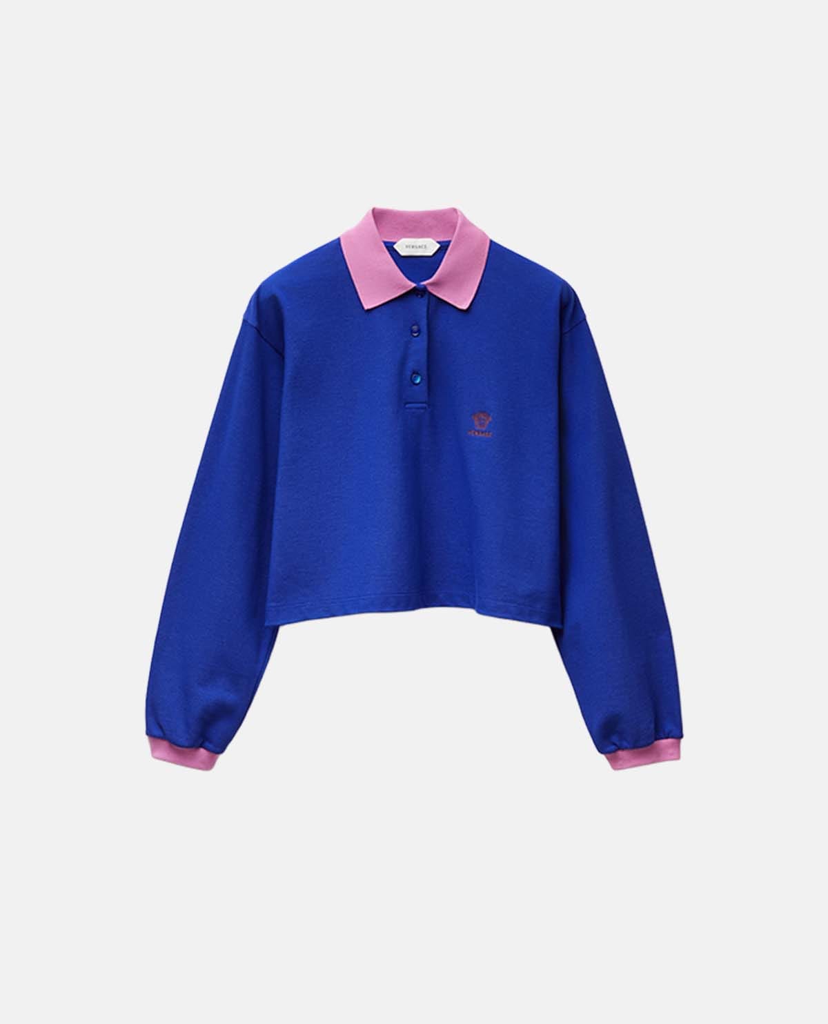 Áo polo tay dài thêu logo