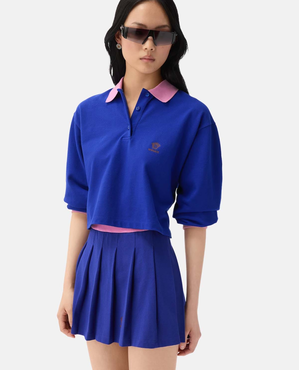 Áo polo tay dài thêu logo